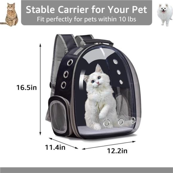 Backpack Carrier/Bubble Carrying Bag for Small Medium Dogs Cats, Space Capsule - Picture 3 of 6